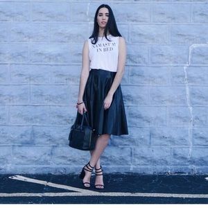 Faux Leather Skirt